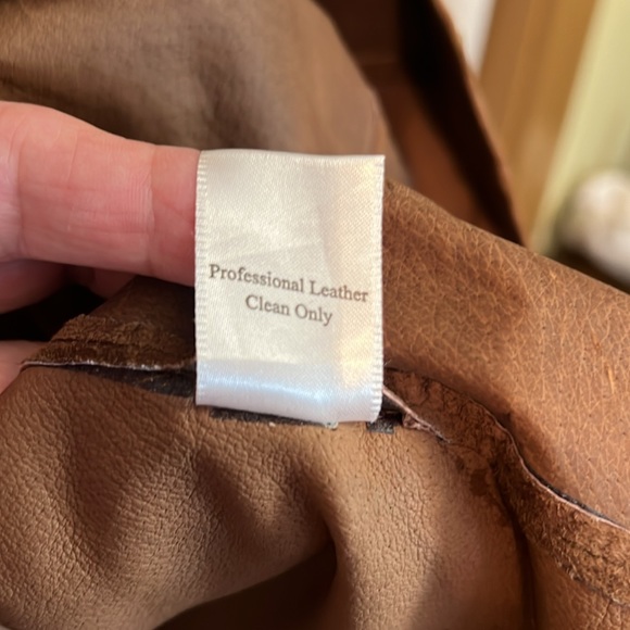 Coldwater Creek EUC Size L Brown Leather Suede Jacket Coat (0233) - Picture 7 of 9